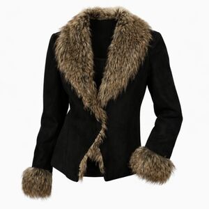 Powder River Outfitters Faux Fur Womens Jacket Sz XL